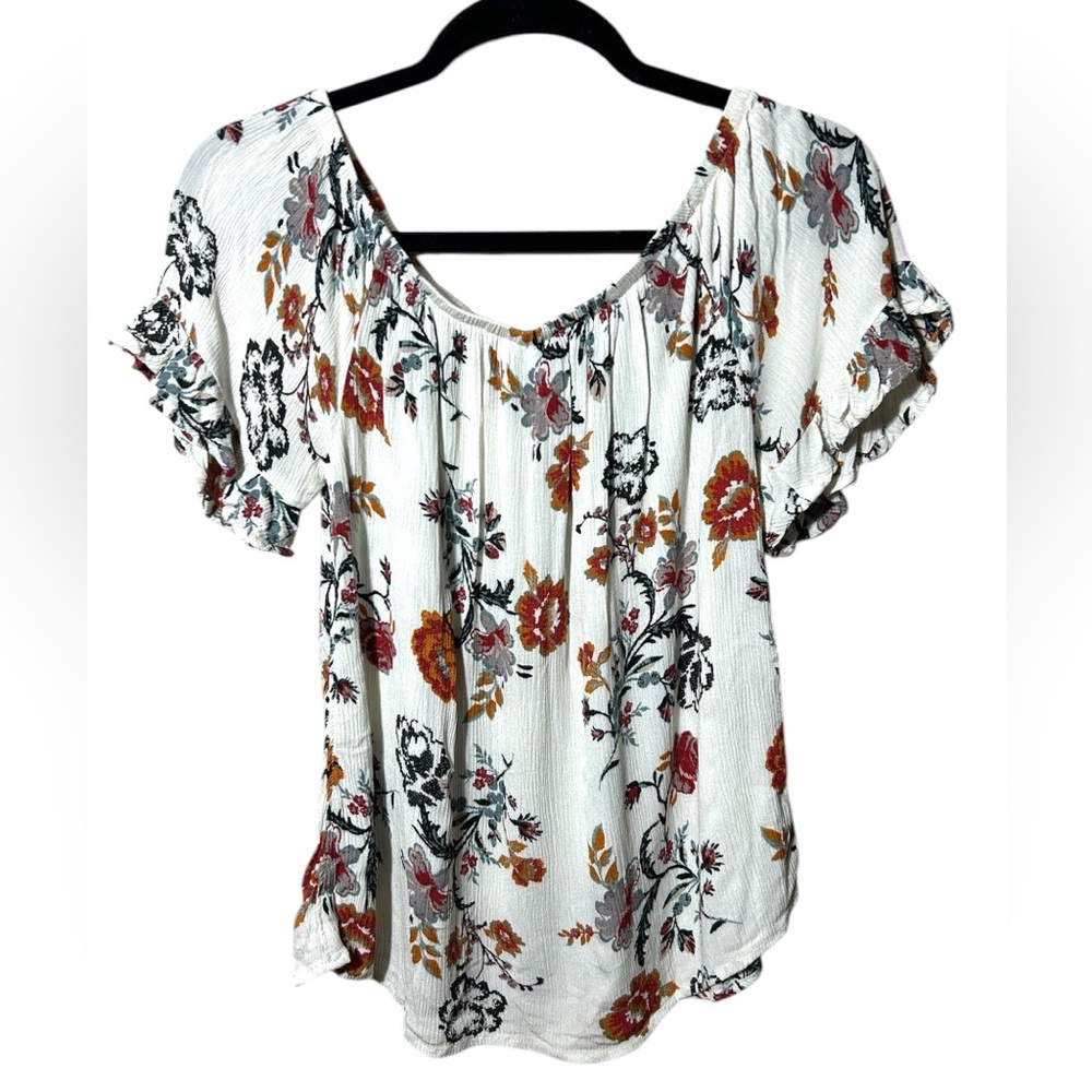 Knox Rose Floral Blouse - White, Red, Black